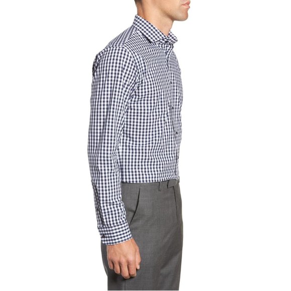 Tech-Smart Extra Trim Fit Stretch Dress Shirt - Picture 5 of 5